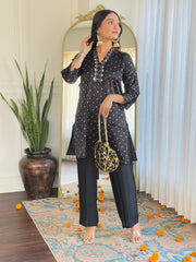 Cotton Blend Kurta With Pants