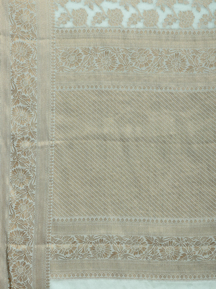 Zari Border Woven Chiffon Saree