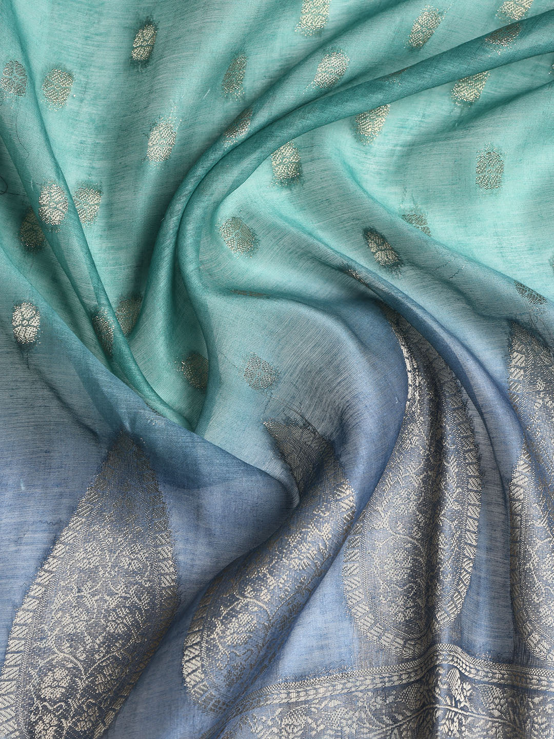 Neck Embroidered Chanderi Unstitched Suit With Dupatta