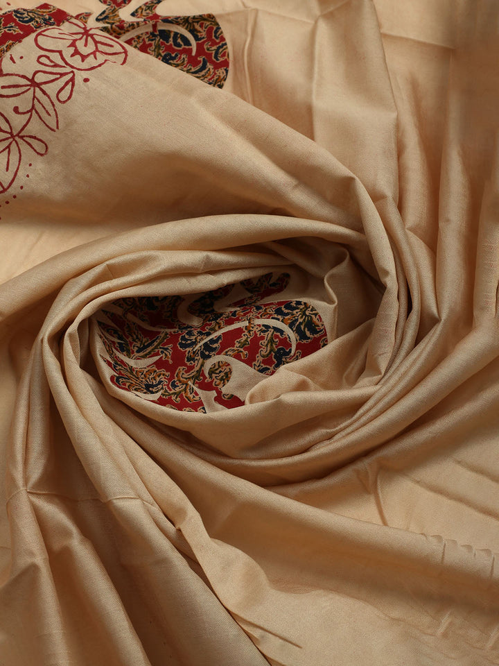 Printed Cotton Blend Unstitched Kurta With Pant &amp; Dupatta