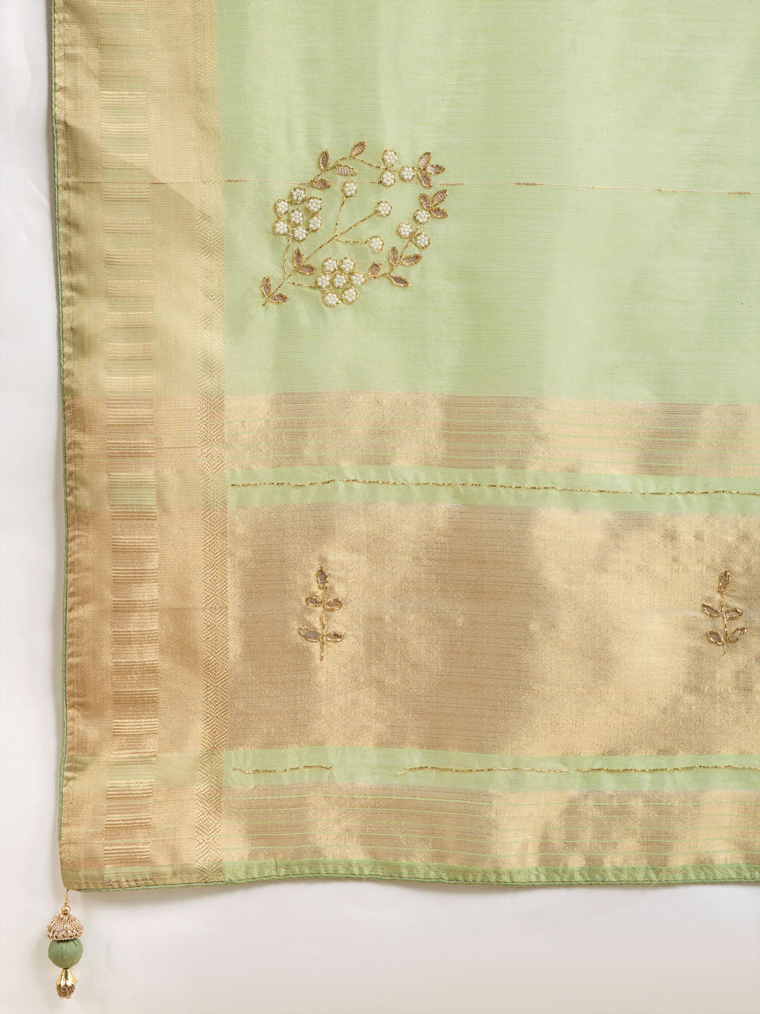 Embroidered Linen Blend Saree