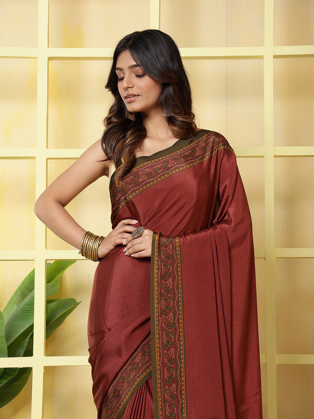 Digital Printed Crepe Saree