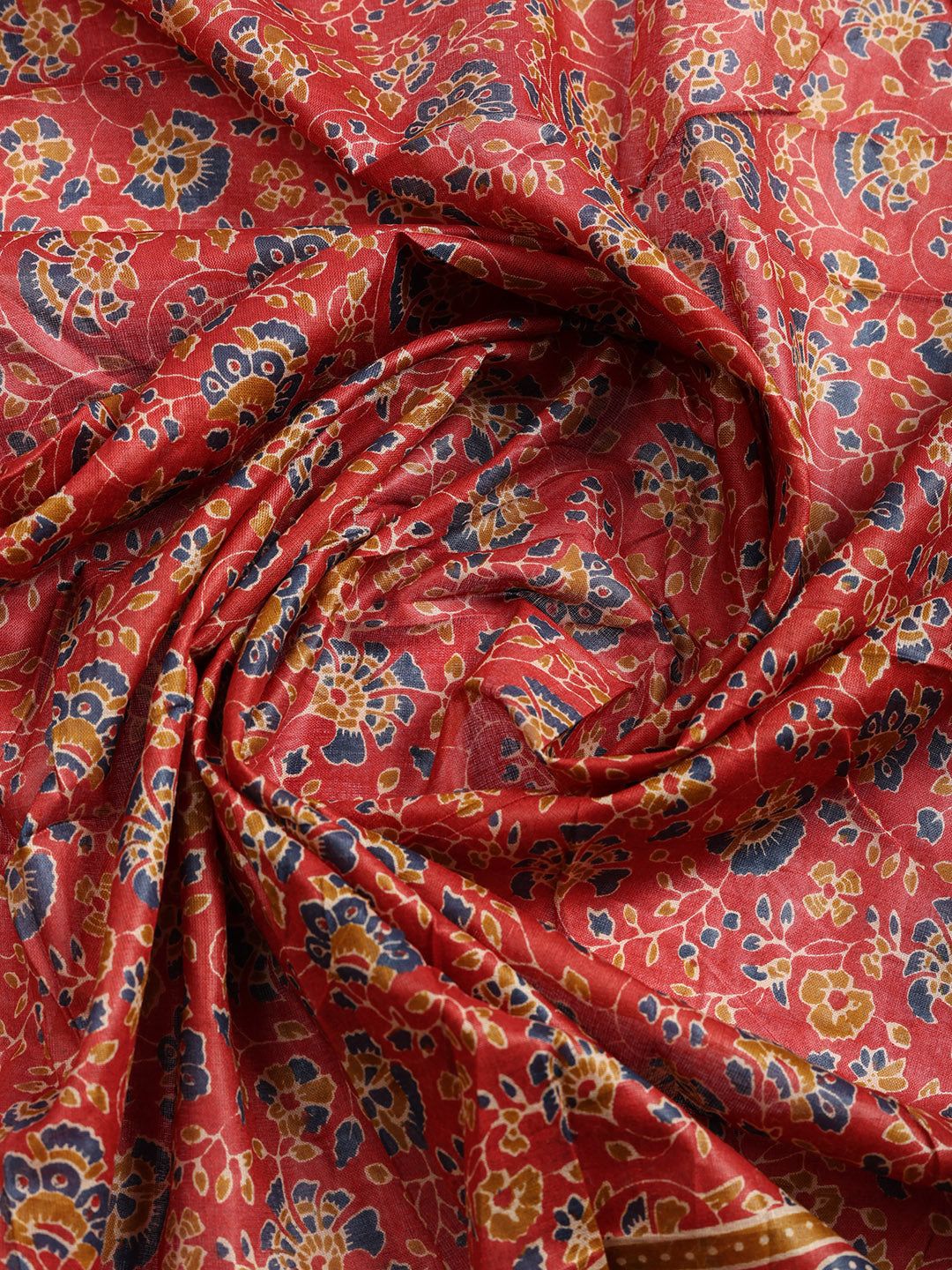 Printed Cotton Blend Unstitched Suit With Pant &amp; Dupatta