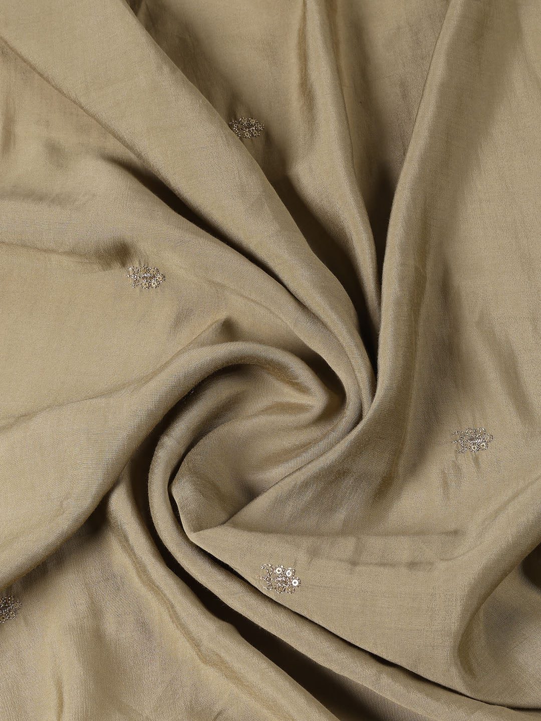 Neck Embroidered Chanderi Unstitched Suit Piece With Dupatta