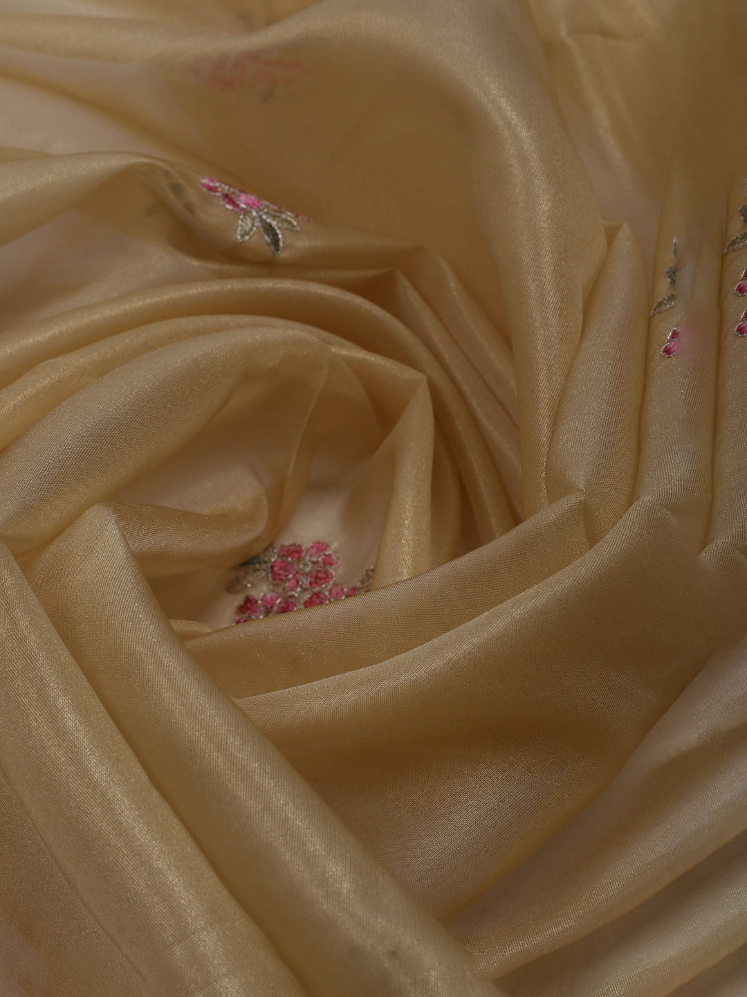 Embroidered Organza Unstitched Suit With Dupatta