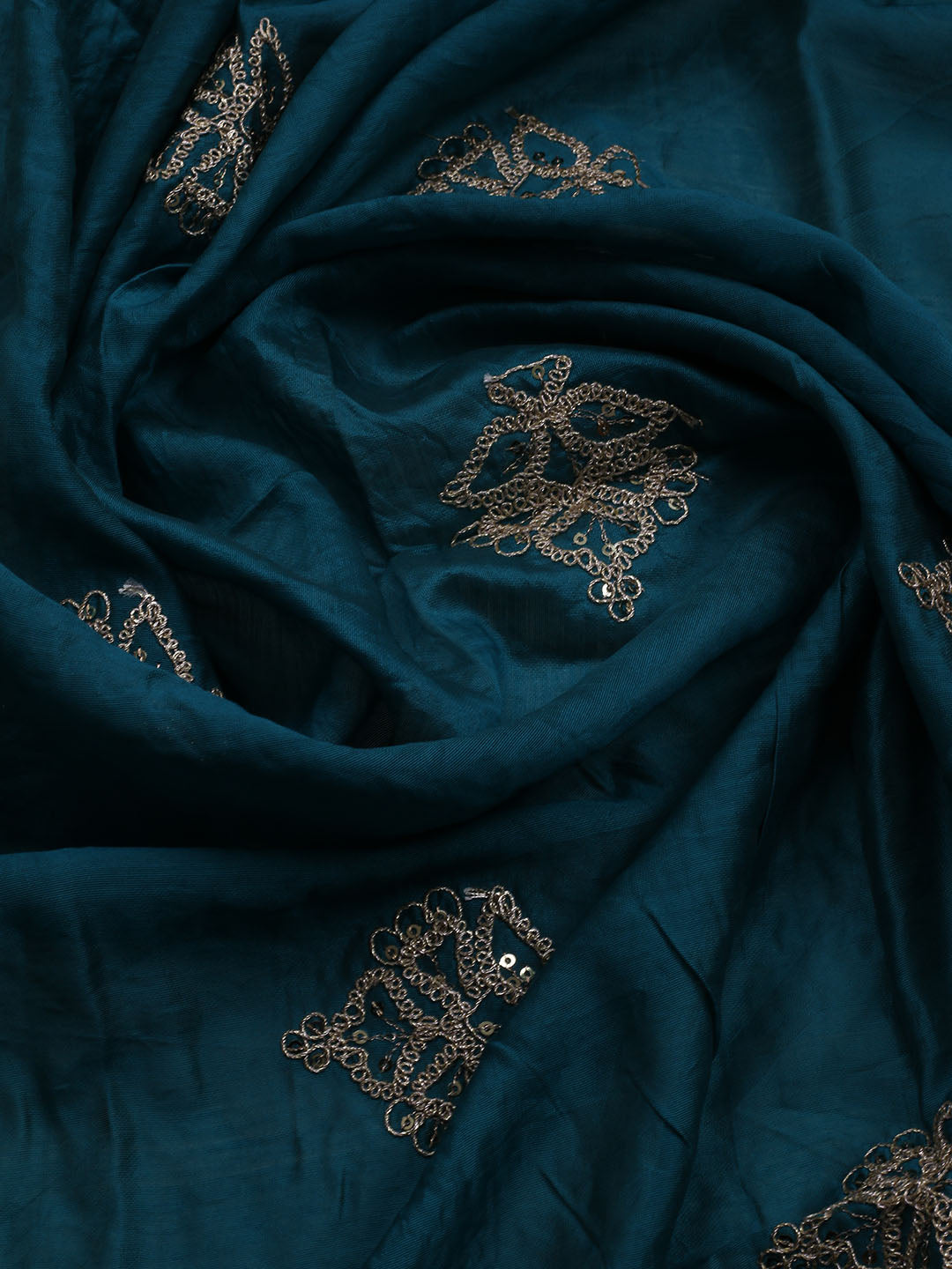 Neck Embroidered Muslin Unstitched Suit With Dupatta