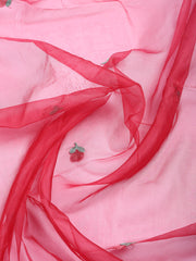 Embroidered Cotton Blend Unstitched Suit With Pant & Dupatta