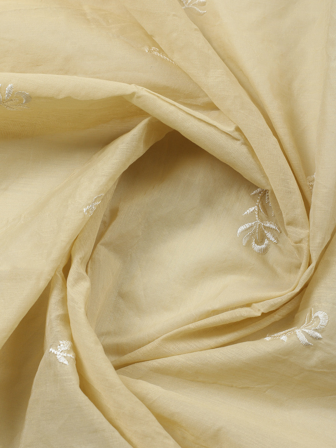 Embroidered Cotton Blend Unstitched Suit With Pant &amp; Dupatta