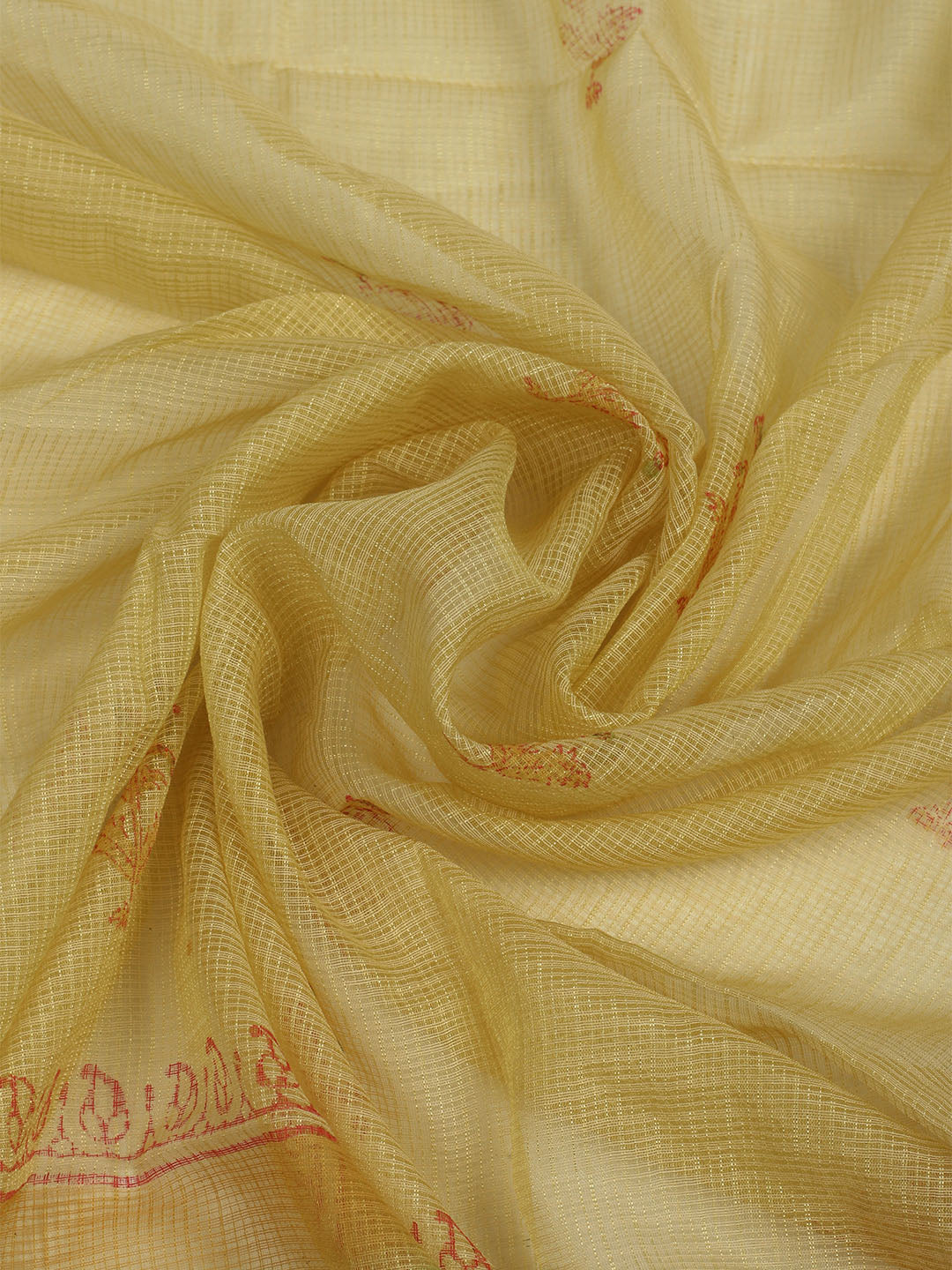 Printed Cotton Unstitched Suits Printed Suit With Pant &amp; Dupatta