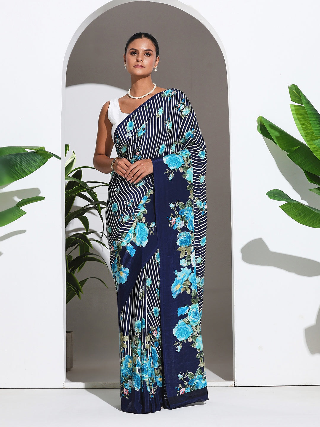Digital Printed Crepe Saree