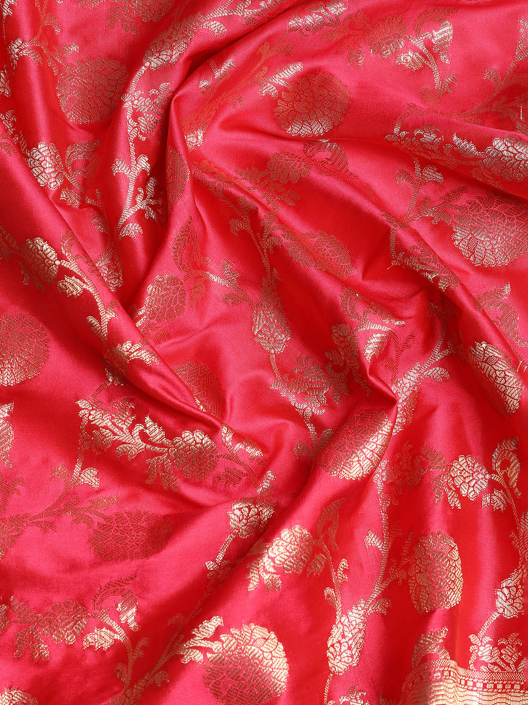 Woven Banarasi Chanderi Unstitched Suit With Dupatta