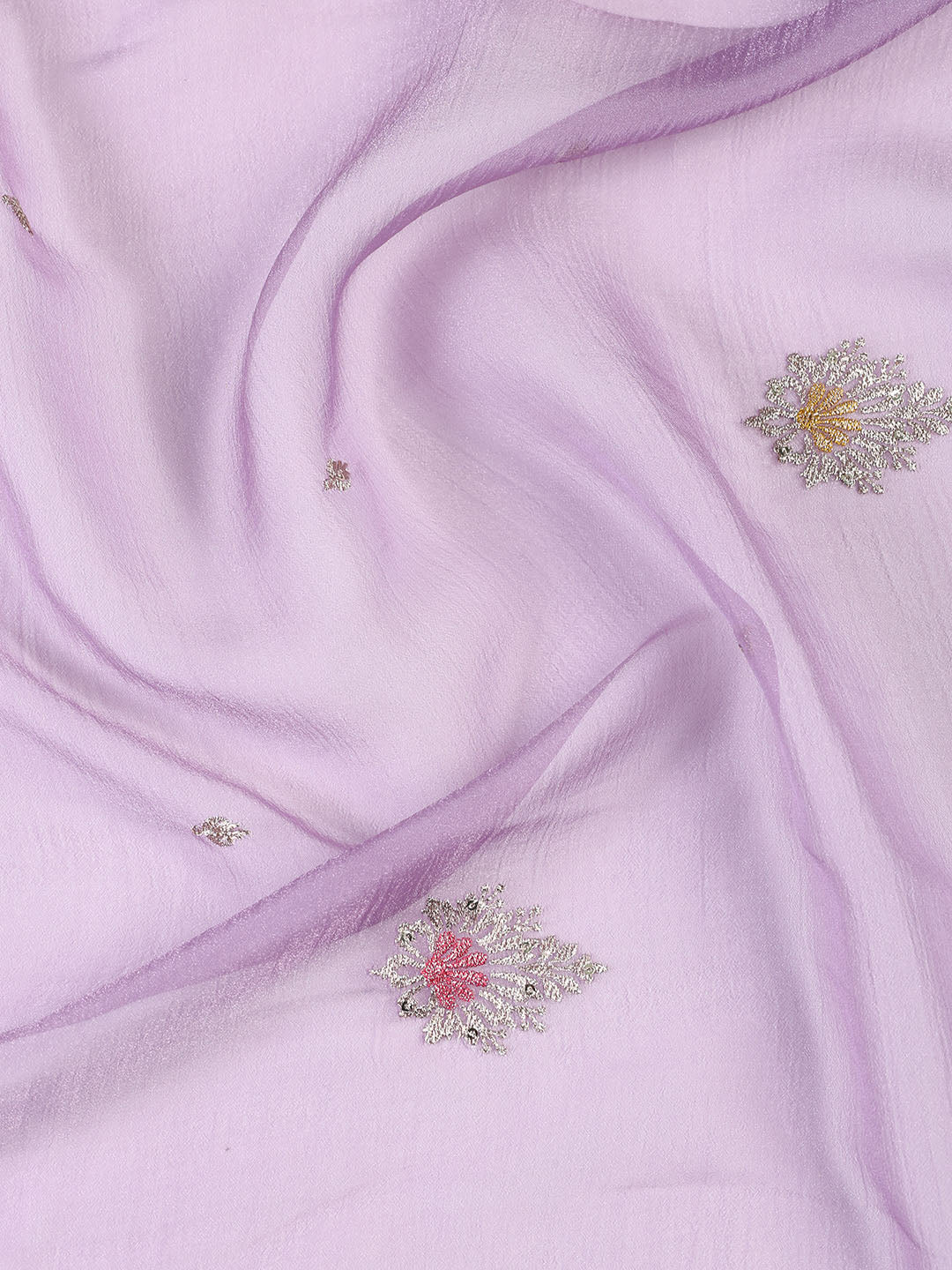 Embroidered Tissue Unstitched Suit With Dupatta