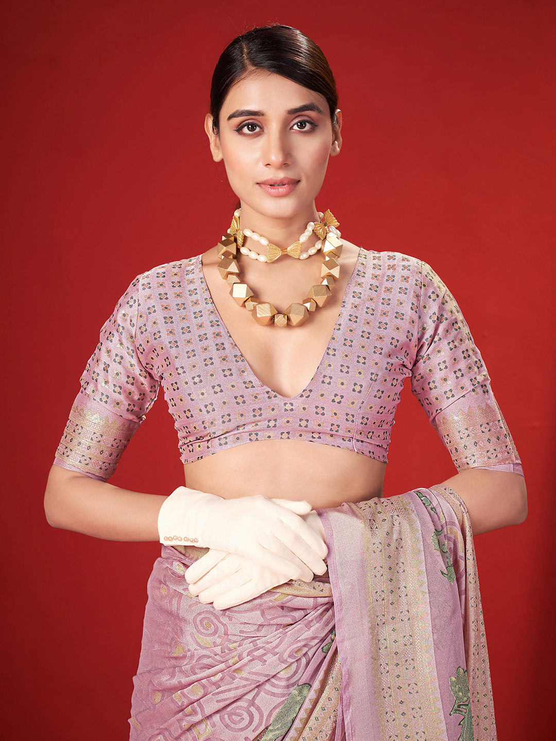 Zari Border Georgette Saree