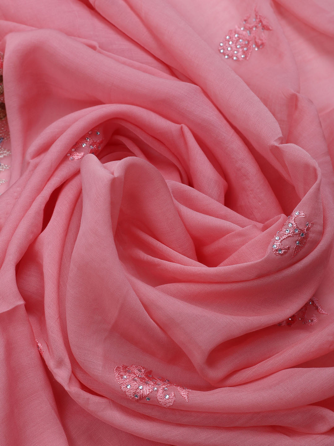 Embroidered Organza Unstitched Suit With Dupatta