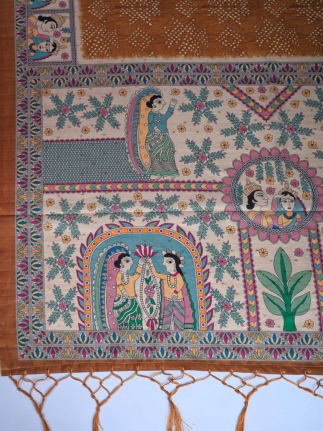 Printed Tussar Silk Saree