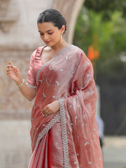 Embroidered Chiffon Saree