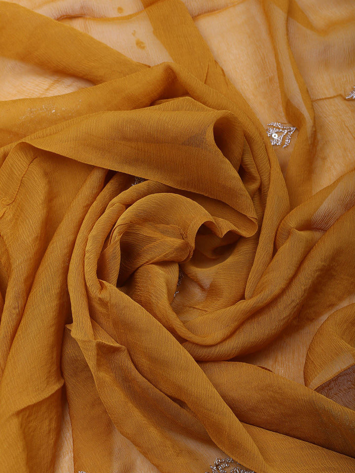 Embroirdred Organza Unstitched Suit With Dupatta