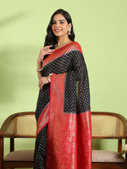 Plain Crepe Saree