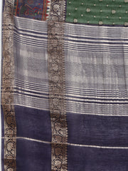 Digital Printed Cotton Blend Woven Saree