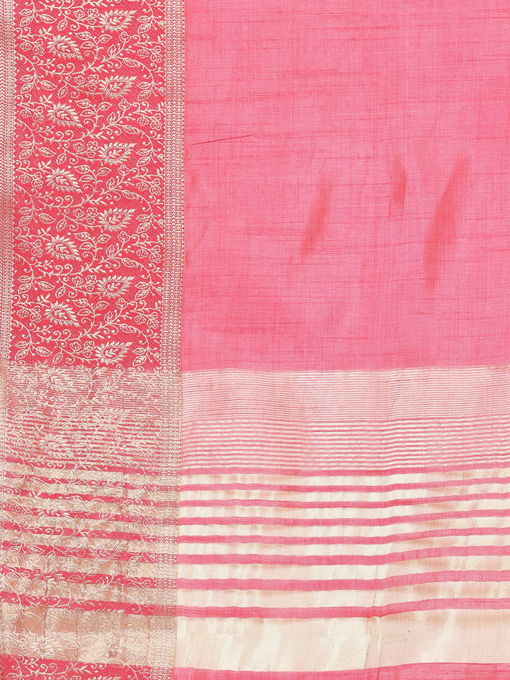 Resham Zari Border Art Silk Woven Saree