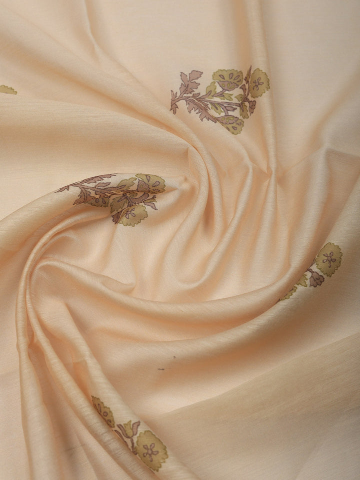 Embroidered Cotton Blend Unstitched Suit With Pant &amp; Dupatta