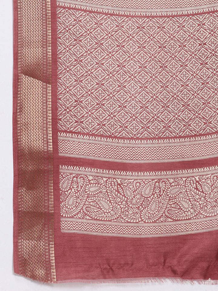 Printed Booti Dola Cotton Woven Saree