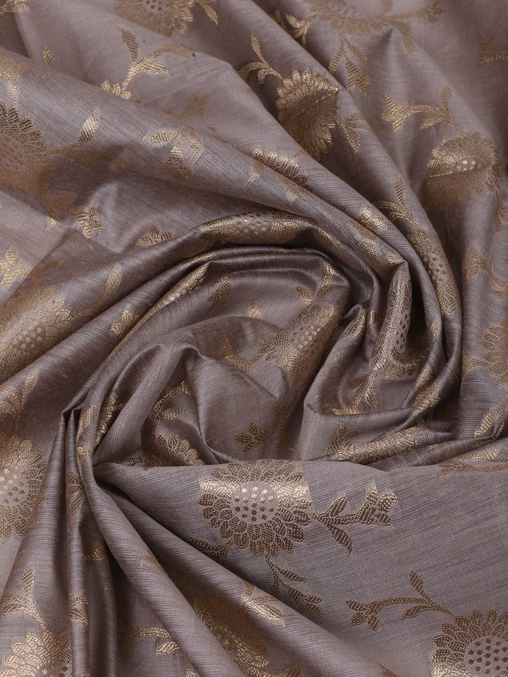 Woven Design Chanderi Unstitched Suit With Pant &amp; Dupatta
