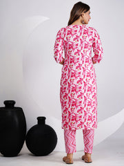 Printed Rayon Kurta With Pants
