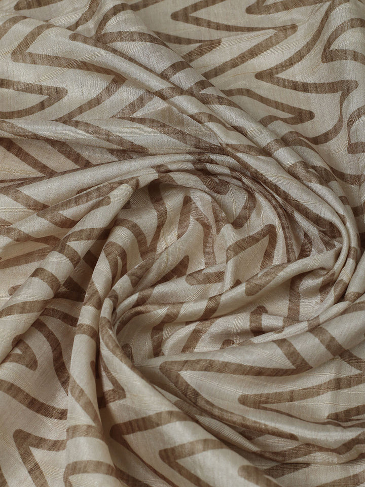 Embroidered Chanderi Unstitched Kurta With Pant &amp; Dupatta