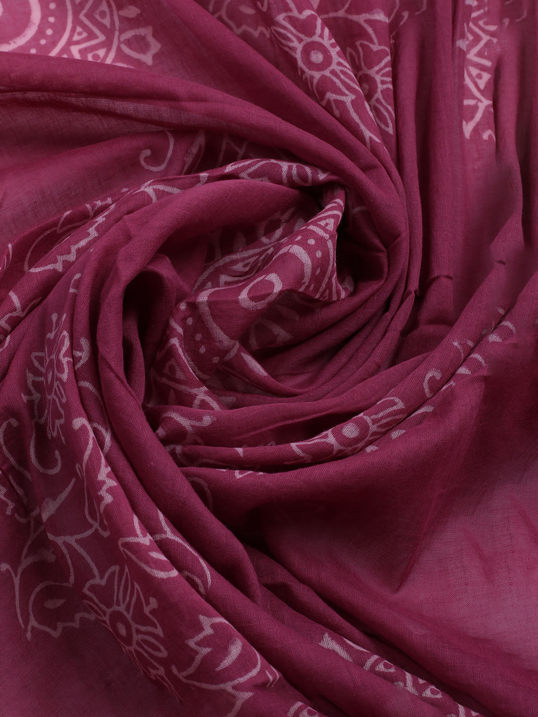 Printed Cotton Blend Unstitched Kurta With Pant &amp; Dupatta