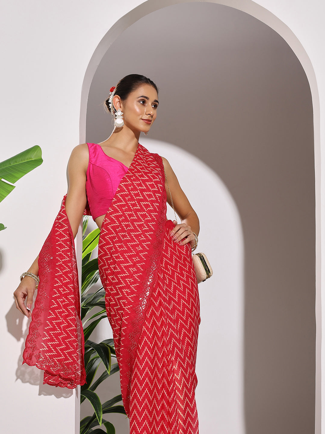 Printed Georgette Saree