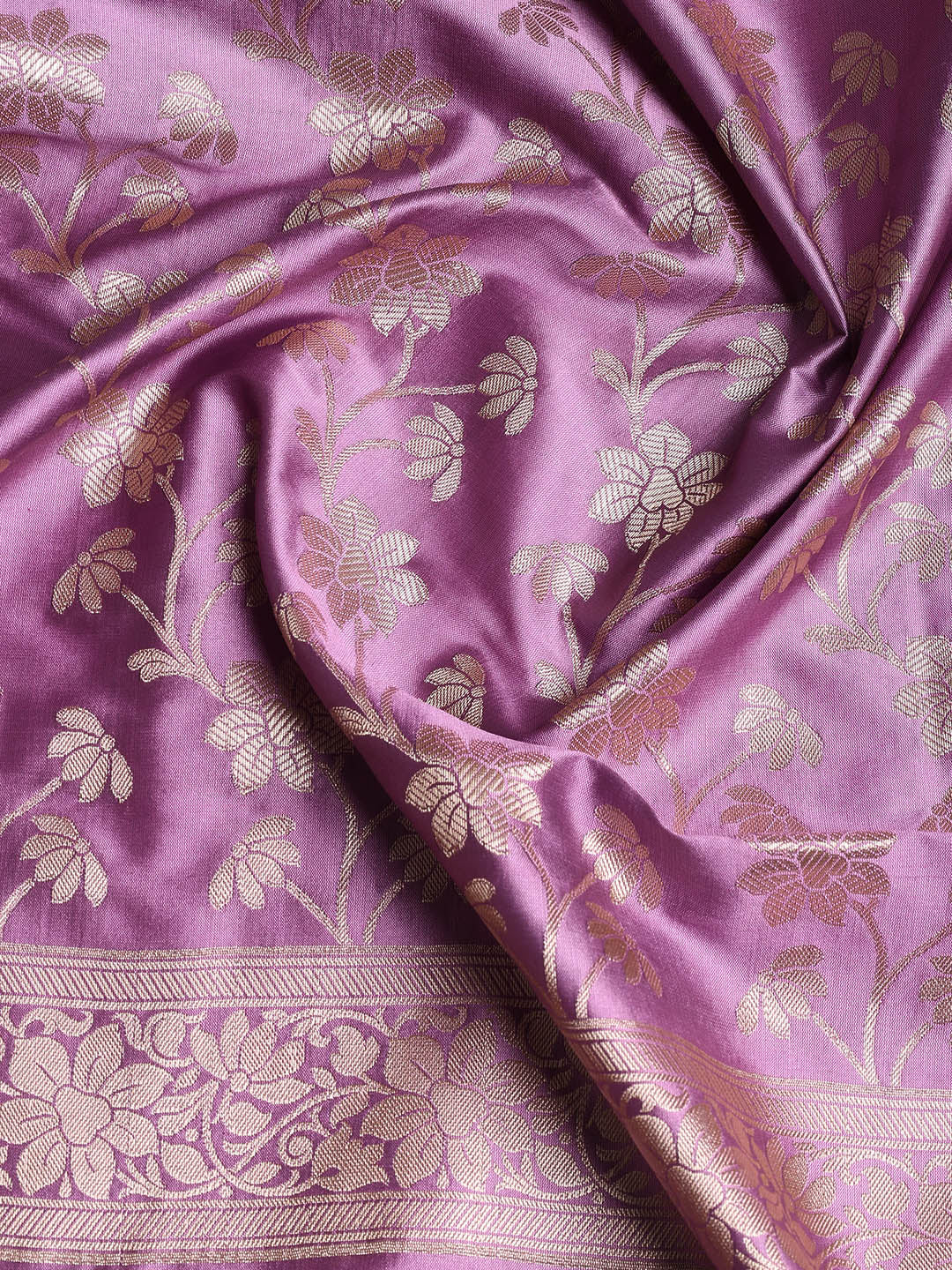 Woven Banarasi Chanderi Unstitched Suit With Dupatta