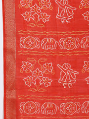 Bandhani Printed Dola Cotton Saree