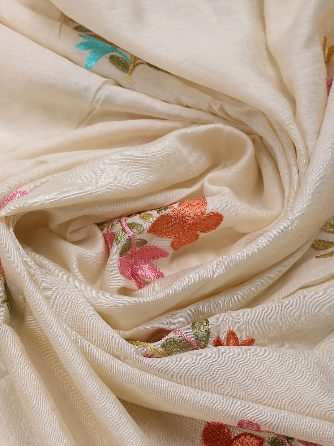 Neck Embroidered Cotton Blend Unstitched Suit With Dupatta