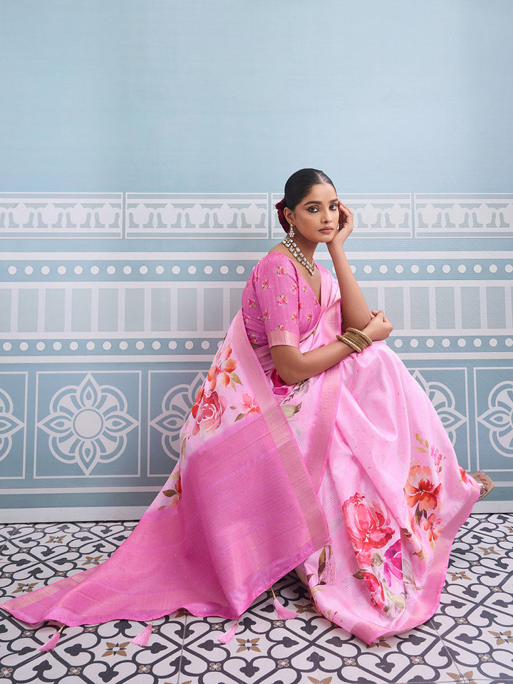Printed Art Silk Saree