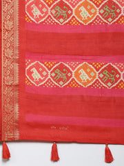 Patola Printed Tussar Woven Saree