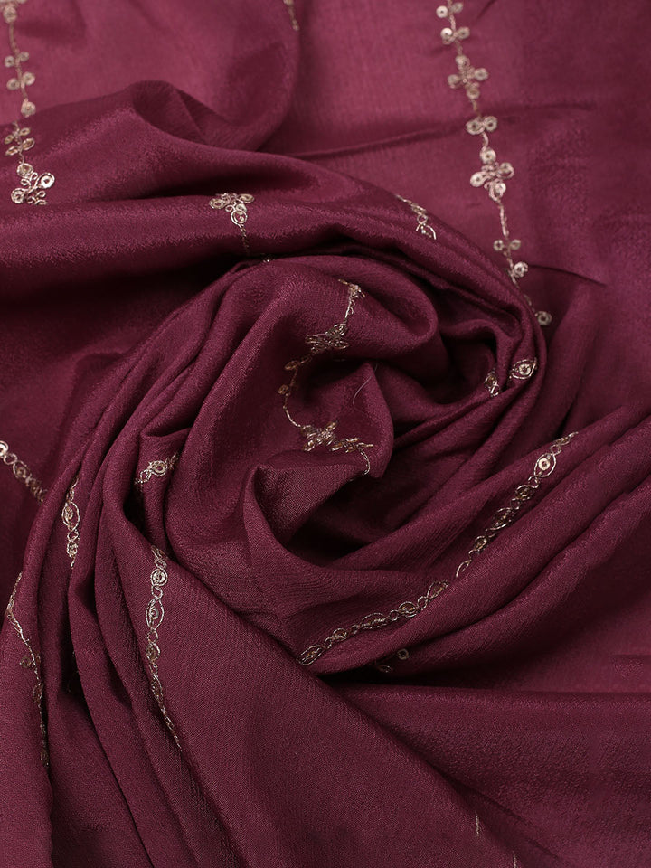 Woven Design Cotton Blend Unstitched Suit With Dupatta