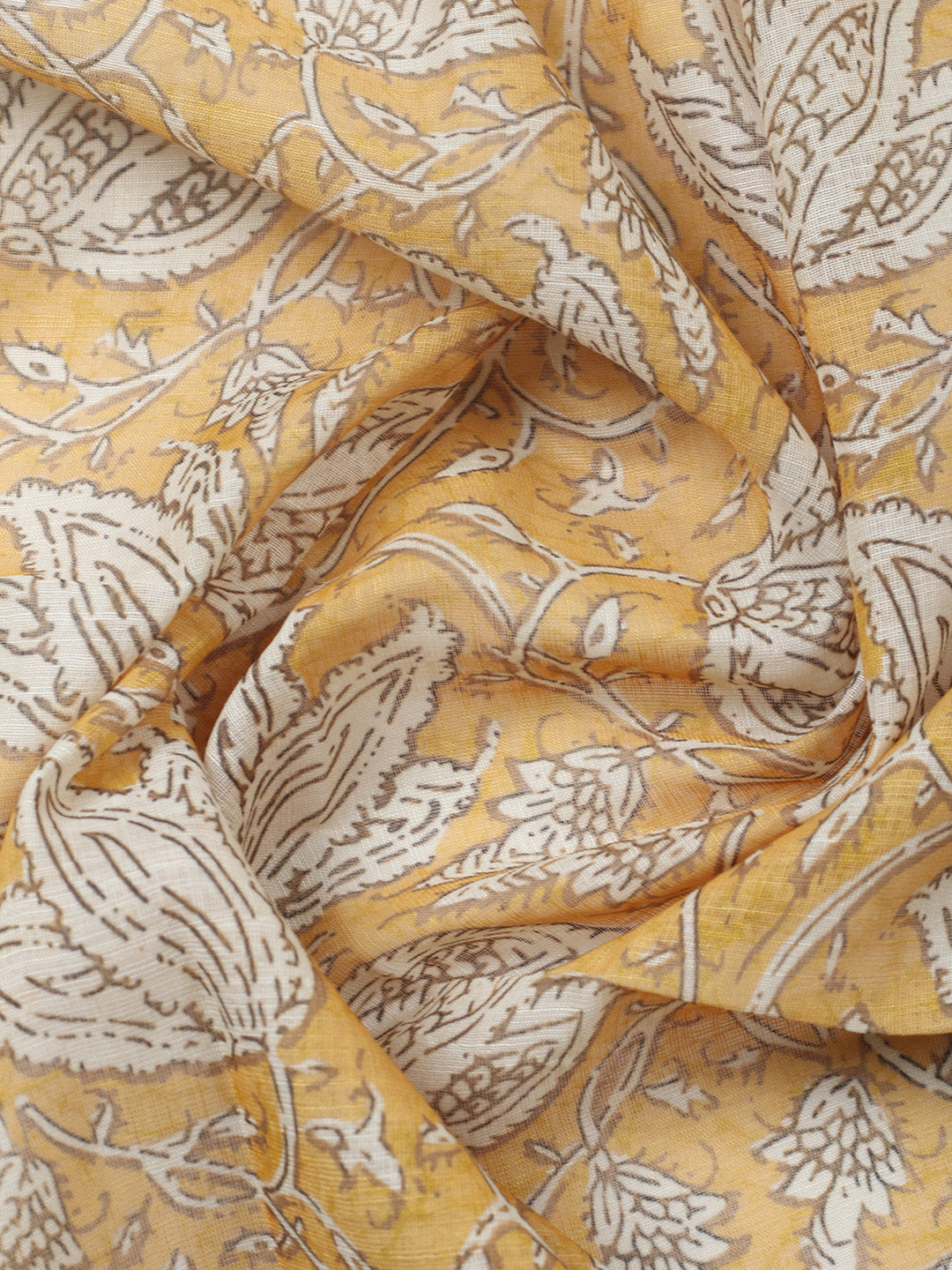 Embroidered Chanderi Unstitched Suit With Pant &amp; Dupatta