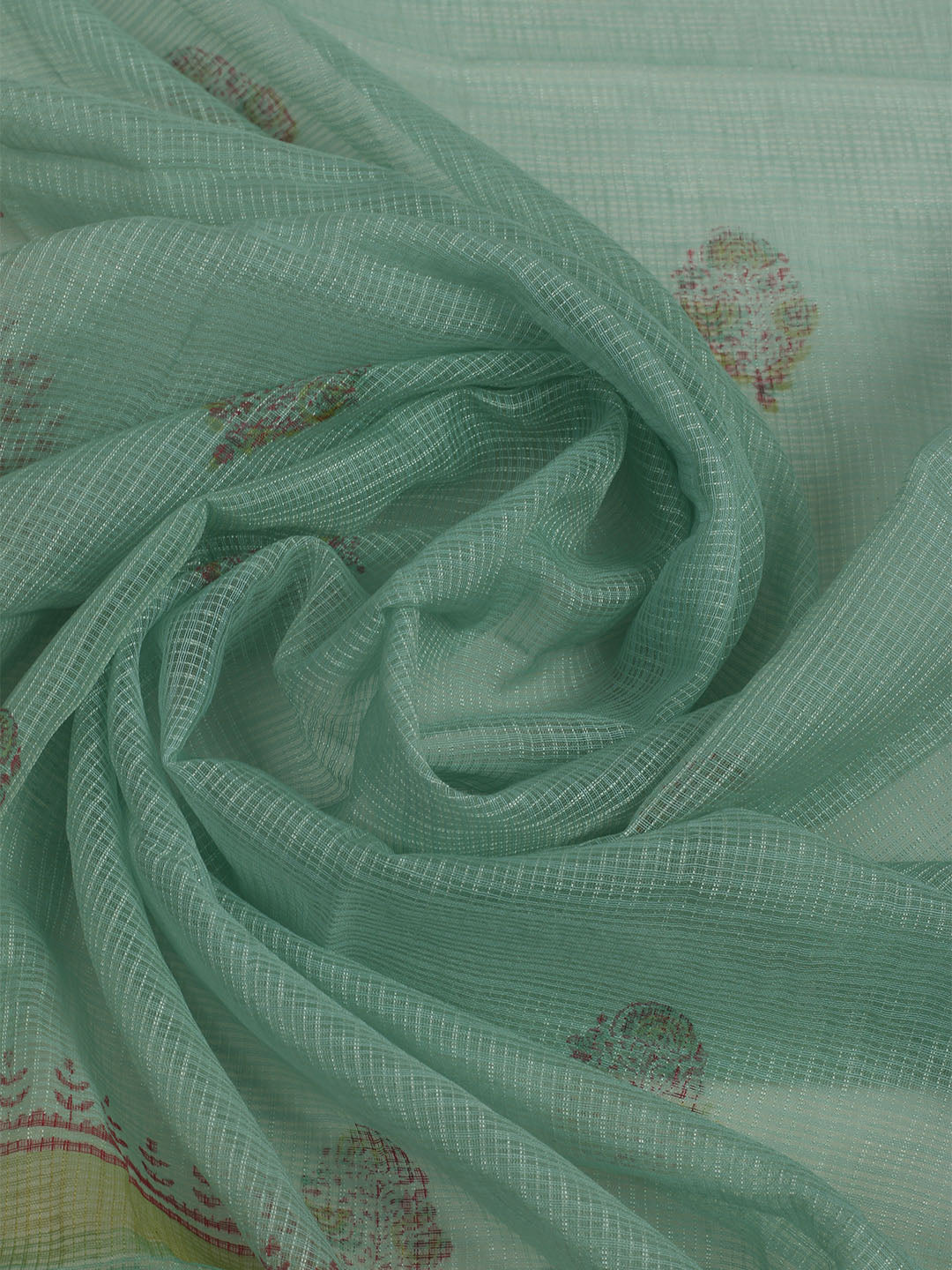 Printed Cotton Unstitched Suit With Pant &amp; Dupatta