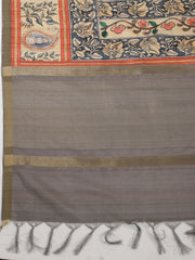 Printed Art Silk Mustard Saree
