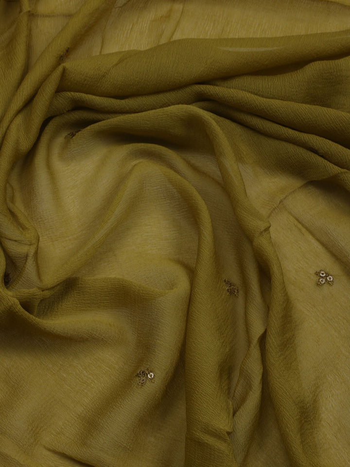 Printed Cotton Blend Unstitched Suit With Dupatta