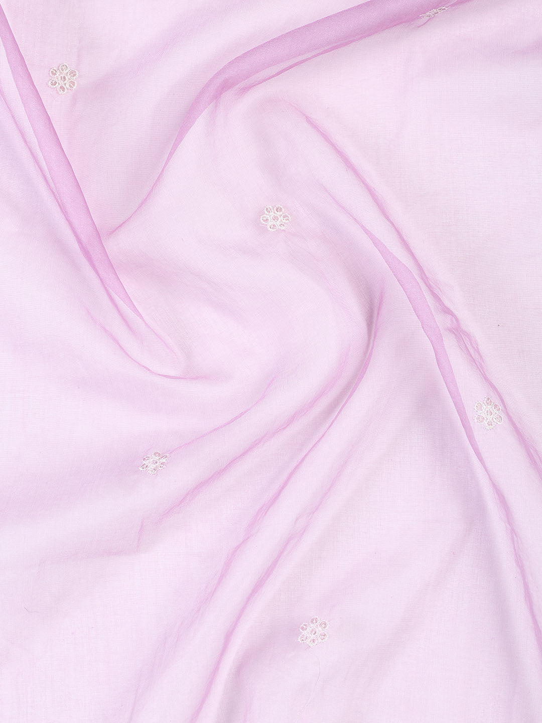 Neck Embroidered Chanderi Unstitched Suit With Dupatta