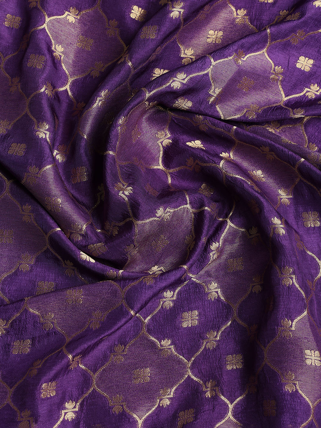 Embroidered Chanderi Unstitched Suit With Dupatta