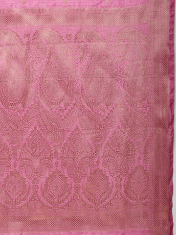 Zari Border Booti Woven Handloom Saree