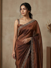 Embroidered Georgette Saree