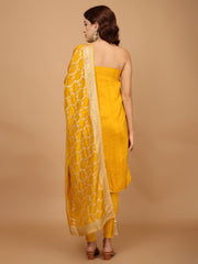 Woven Handloom Unstitched Suit Piece With Dupatta