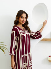 Printed Cotton Kurti With Pants