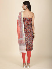 Schiffli Printed Cotton Unstitched Suit Piece With Dupatta