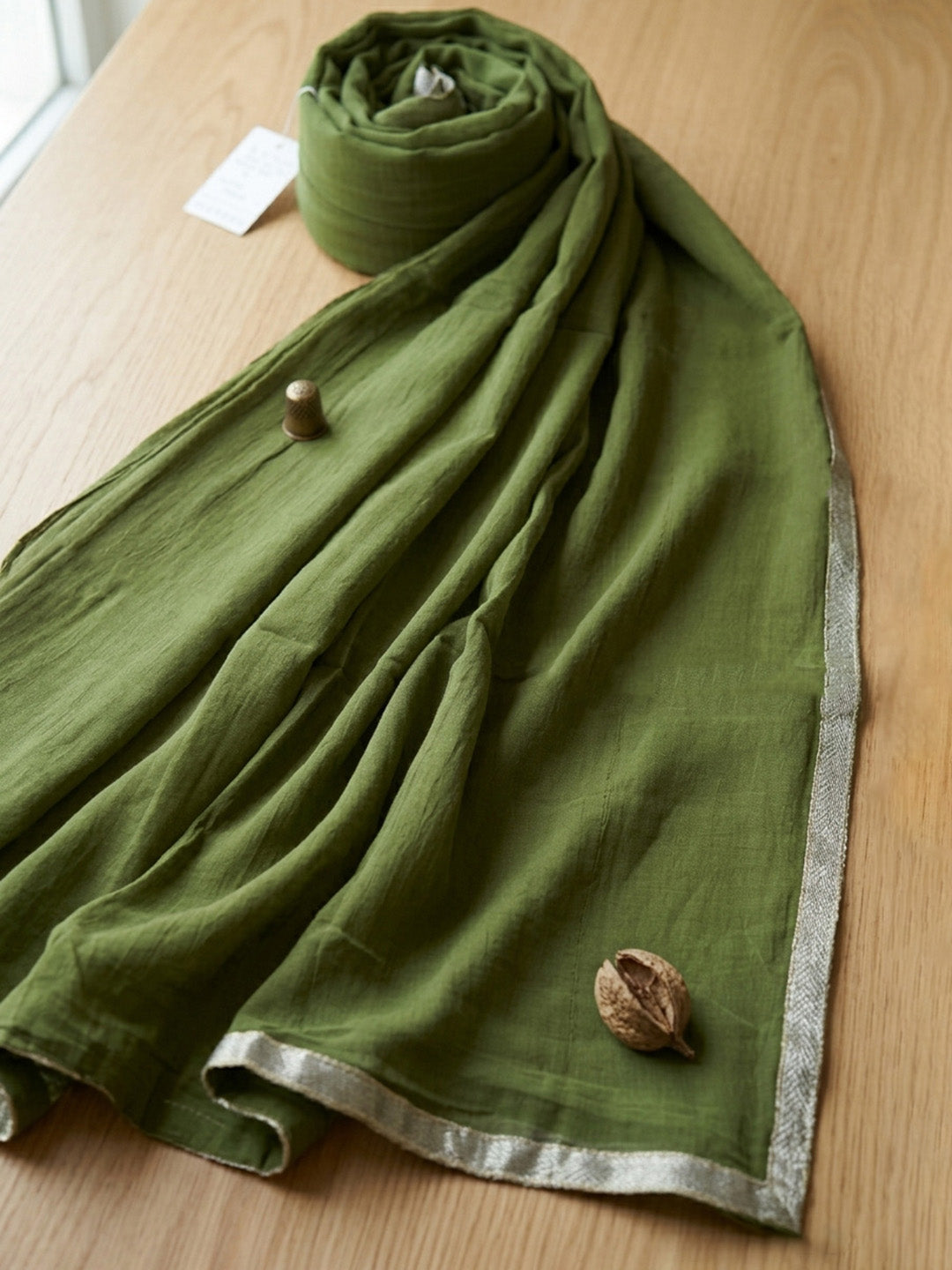 Embroidered Cotton Blend Unstitched Suit With Pant &amp; Dupatta