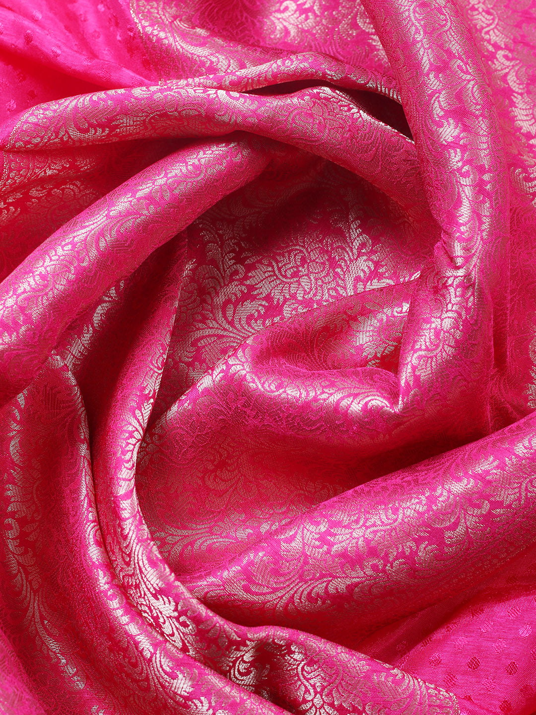 Woven Design Chanderi Unstitched Suit With Pant &amp; Dupatta